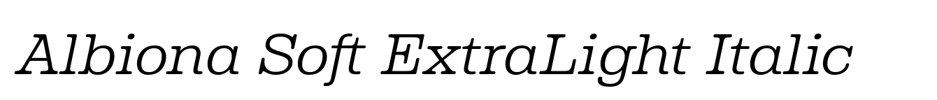 Albiona Soft ExtraLight Italic